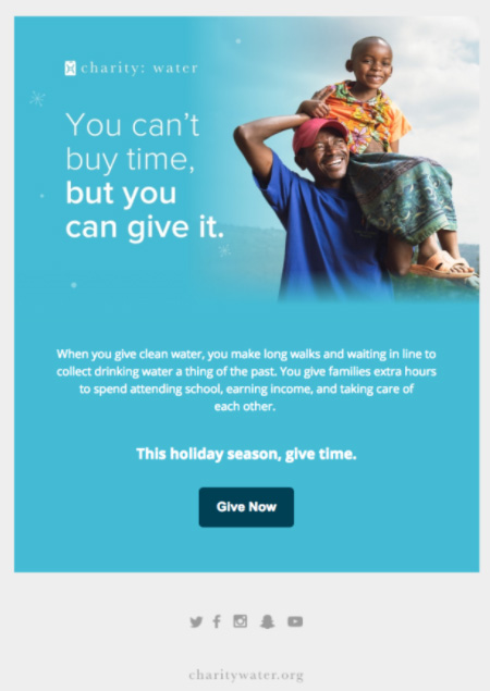 Charity Water Email