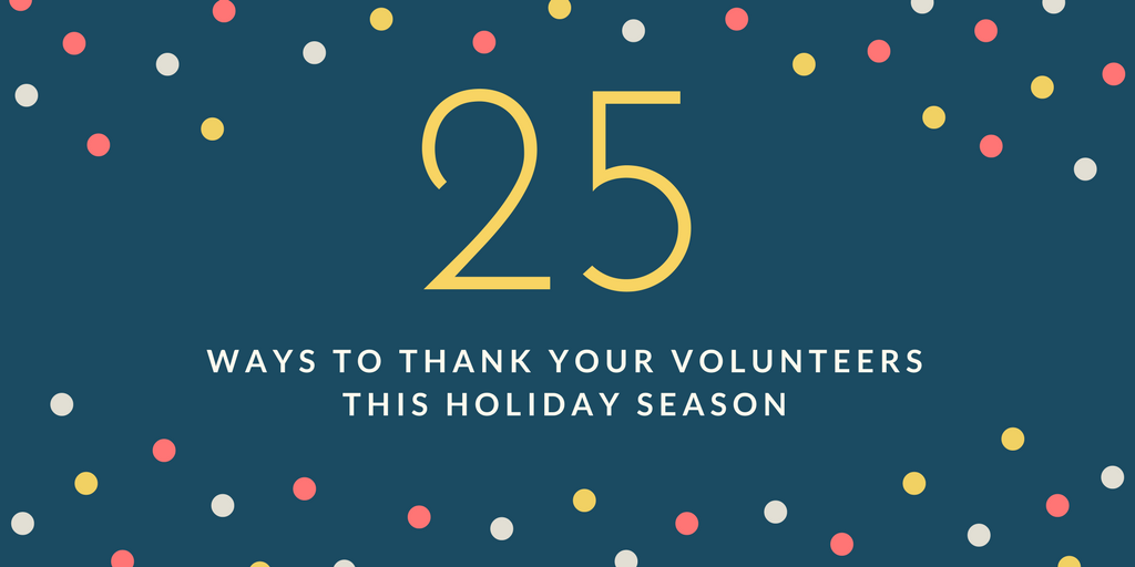 25 ways to thank volunteers