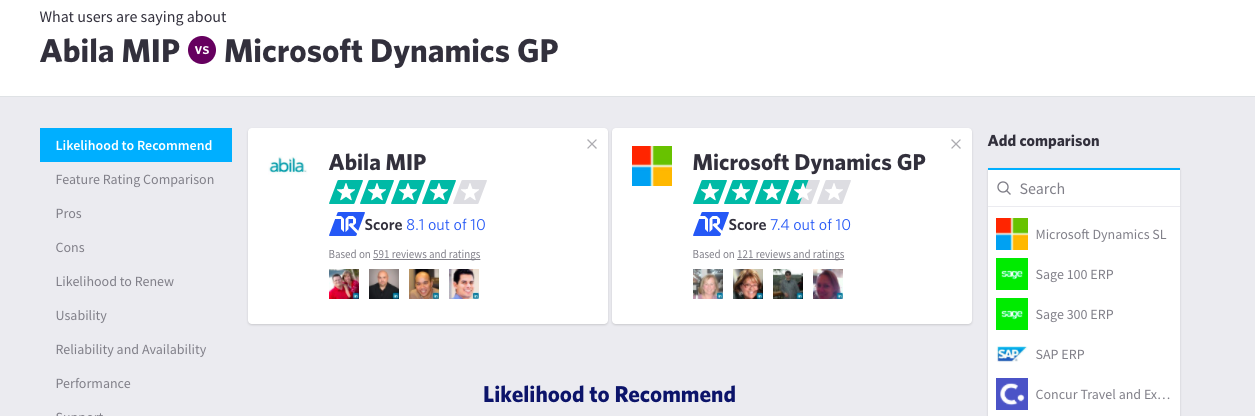 G2 Crowd compare software