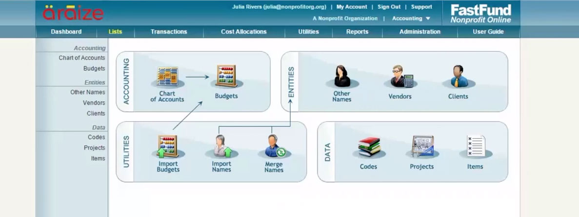 Fastfund Nonprofit Accounting Software