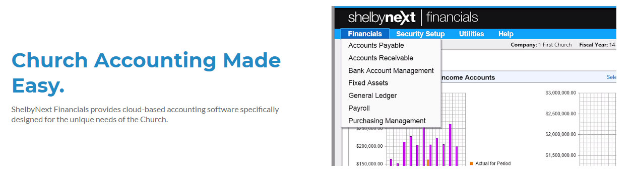 church accounting software by shelbynext