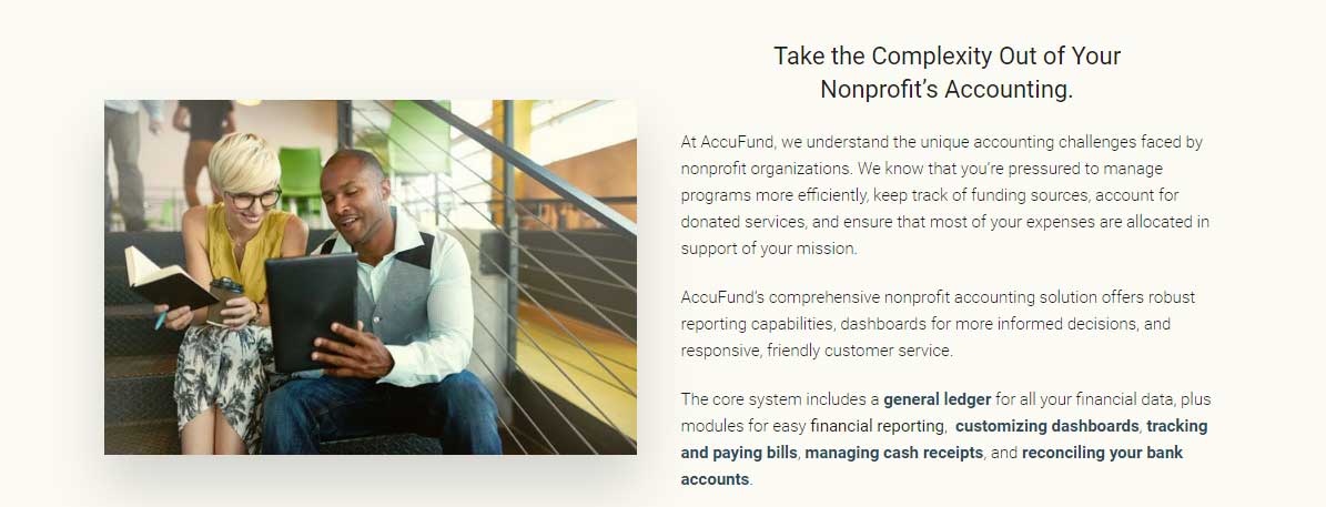 nonprofit accounting software by accufund