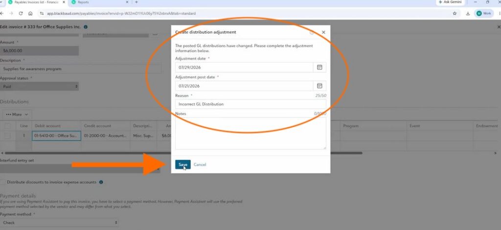 How to Adjust General Ledger Distribution on AP Invoices in Raiser's Edge NXT